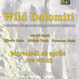... il manifesto della presentazione del libro "Wild Dolomiti" ... 